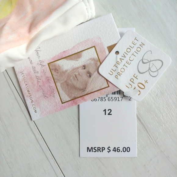 Jessica Simpson Ruffle Striped Bikini Swimsuit NEW - Picture 7 of 8